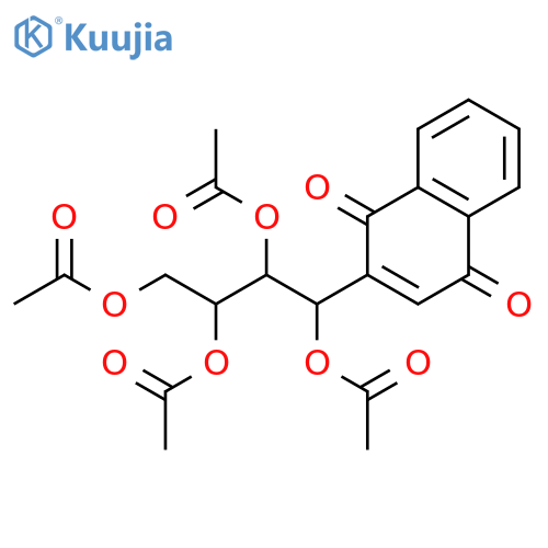 1,4-Naphthalenedione, 2-[1,2,3,4-tetrakis(acetyloxy)butyl]- structure