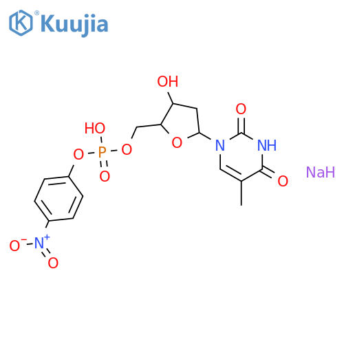 5'-Thymidylic acid,mono(4-nitrophenyl) ester, monosodium salt (9CI) structure