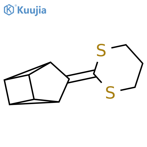 1,3-Dithiane, 2-tetracyclo[3.2.0.02,7.04,6]heptylidene- structure