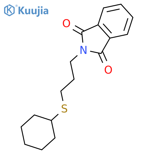 1H-Isoindole-1,3(2H)-dione, 2-[3-(cyclohexylthio)propyl]- structure