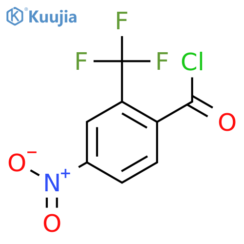 Benzoyl chloride, 4-nitro-2-(trifluoromethyl)- structure