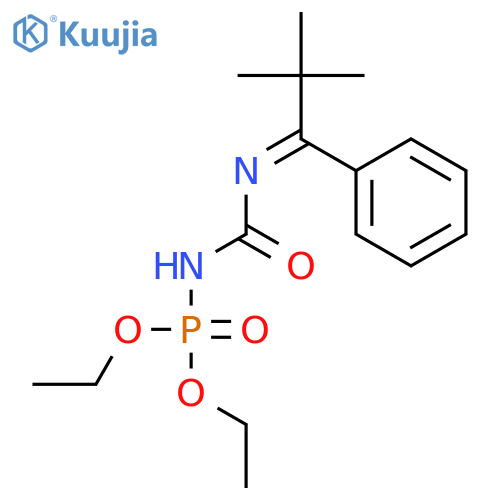 PHOSPHORAMIDIC ACID, [[(2,2-DIMETHYL-1-PHENYLPROPYLIDENE)AMINO]CARBONYL]-, DIETHYL ESTER structure