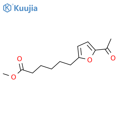 2-Furanhexanoic acid, 5-acetyl-, methyl ester structure