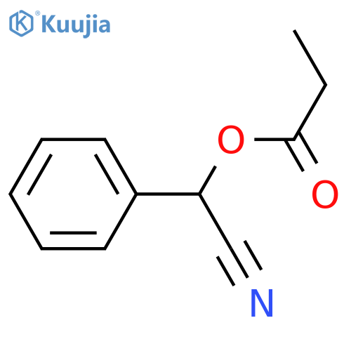 Benzeneacetonitrile, a-(1-oxopropoxy)- structure