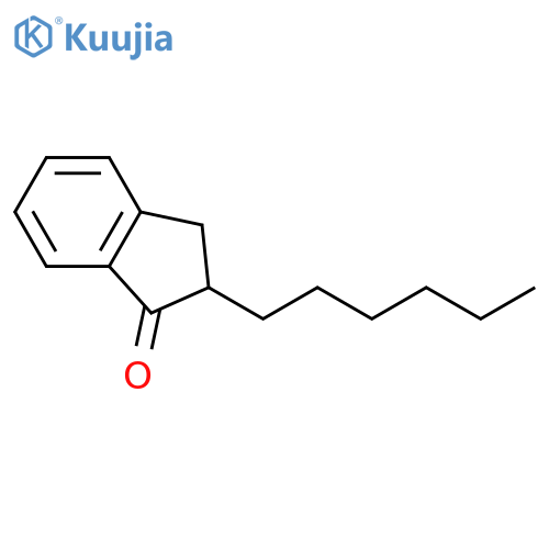 1H-Inden-1-one, 2-hexyl-2,3-dihydro- structure