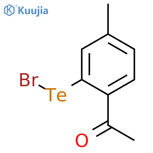 Benzenetellurenyl bromide, 2-acetyl-5-methyl- structure