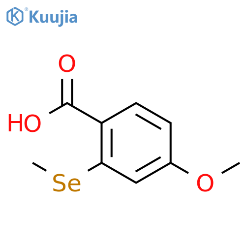 Benzoic acid, 4-methoxy-2-(methylseleno)- structure