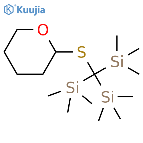 Silane, [[(tetrahydro-2H-pyran-2-yl)thio]methylidyne]tris[trimethyl- structure