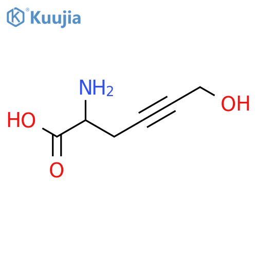 2-Amino-6-hydroxy-4-hexynoic acid; (±)-form structure