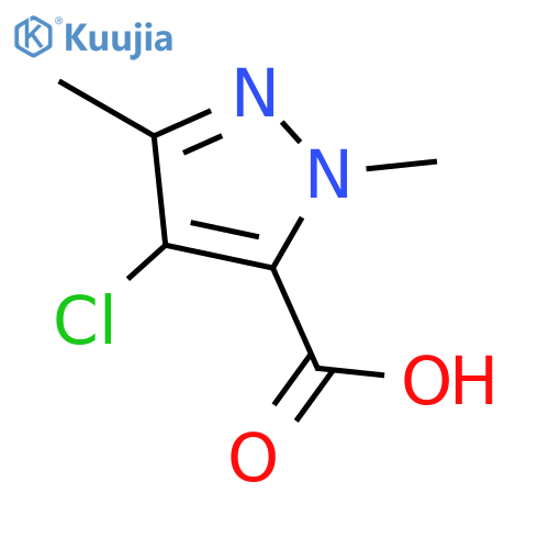 4-chloro-2,5-dimethyl-pyrazole-3-carboxylic acid structure