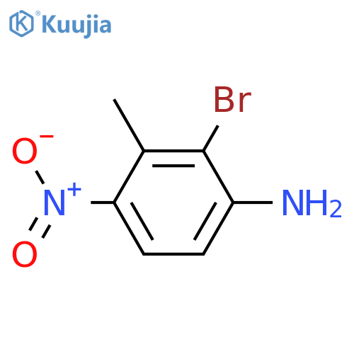 Benzenamine, 2-bromo-3-methyl-4-nitro- structure