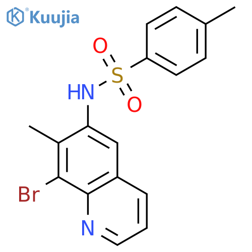 Benzenesulfonamide, N-(8-bromo-7-methyl-6-quinolinyl)-4-methyl- structure