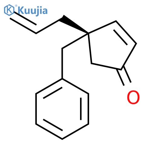 2-Cyclopenten-1-one, 4-(phenylmethyl)-4-(2-propenyl)-, (S)- structure