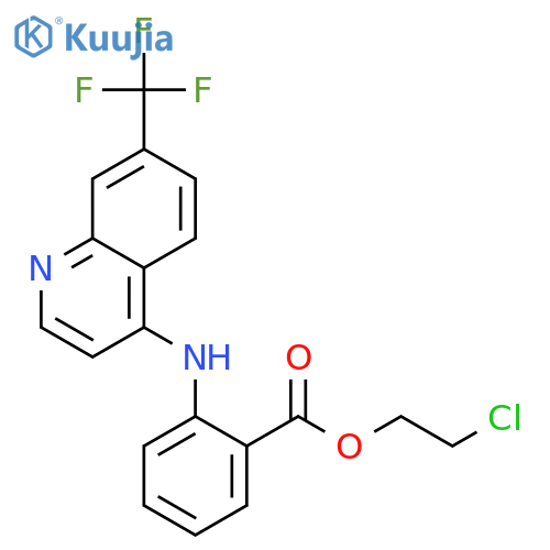 BENZOIC ACID, 2-[[7-(TRIFLUOROMETHYL)-4-QUINOLINYL]AMINO]-, 2-CHLOROETHYL ESTER structure