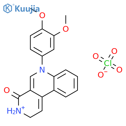 BENZO[C][2,7]NAPHTHYRIDINIUM, 6-(3,4-DIMETHOXYPHENYL)-3,4-DIHYDRO-4-OXO-, PERCHLORATE structure
