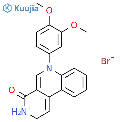 BENZO[C][2,7]NAPHTHYRIDINIUM, 6-(3,4-DIMETHOXYPHENYL)-3,4-DIHYDRO-4-OXO-, BROMIDE structure