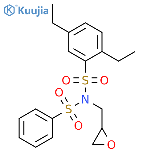 Benzenesulfonamide, 2,5-diethyl-N-(oxiranylmethyl)-N-(phenylsulfonyl)- structure