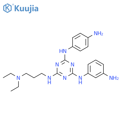 1,3,5-Triazine-2,4,6-triamine, N2-(3-aminophenyl)-N4-(4-aminophenyl)-N6-[3-(diethylamino)propyl]- structure
