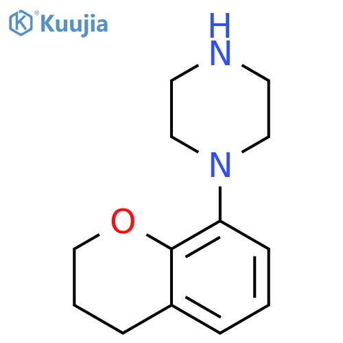 1-(3,4-dihydro-2H-1-benzopyran-8-yl)-Piperazine structure