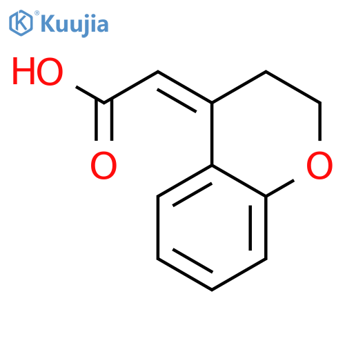 2-(3,4-dihydro-2H-1-benzopyran-4-ylidene)acetic Acid structure