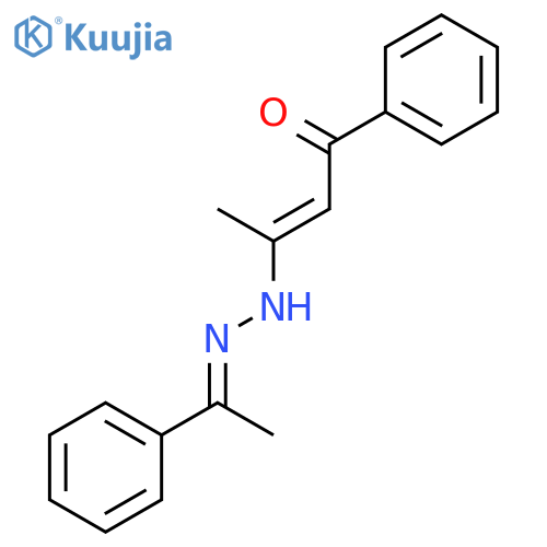 2-Buten-1-one, 1-phenyl-3-[(1-phenylethylidene)hydrazino]- structure
