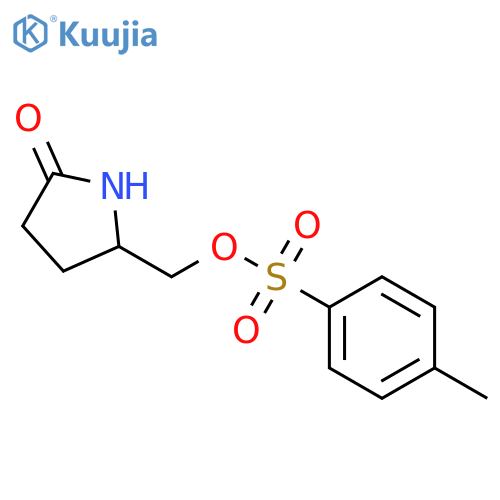 (5-oxopyrrolidin-2-yl)methyl 4-methylbenzene-1-sulfonate structure