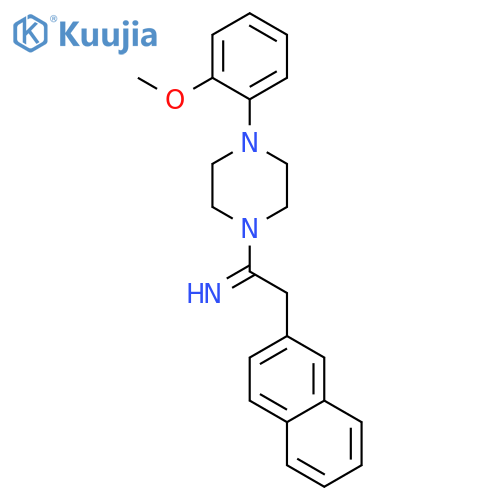 Piperazine, 1-[1-imino-2-(2-naphthalenyl)ethyl]-4-(2-methoxyphenyl)- structure