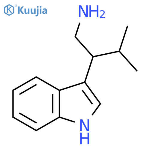 2-(1H-indol-3-yl)-3-methylbutan-1-amine structure