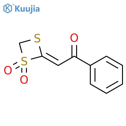 1,3-Dithietane, 2-(2-oxo-2-phenylethylidene)-, 1,1-dioxide structure