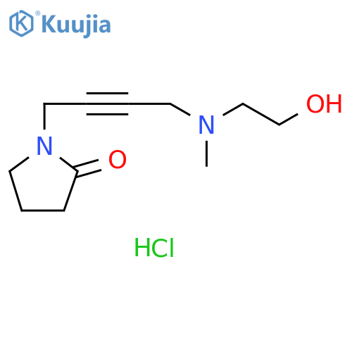 2-Pyrrolidinone, 1-[4-[(2-hydroxyethyl)methylamino]-2-butyn-1-yl]-, hydrochloride (1:1) structure