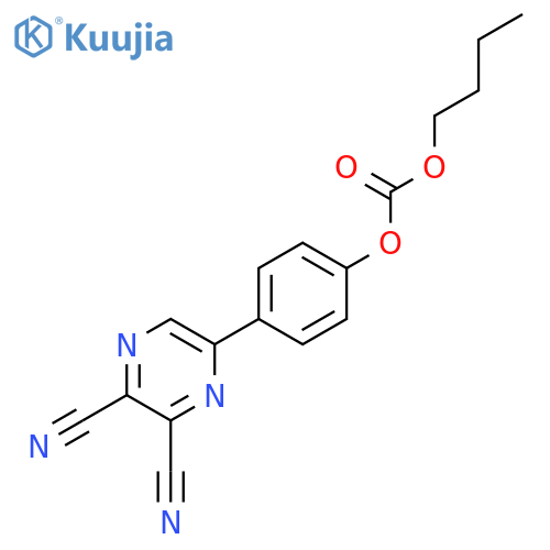 Carbonic acid, butyl 4-(5,6-dicyanopyrazinyl)phenyl ester structure