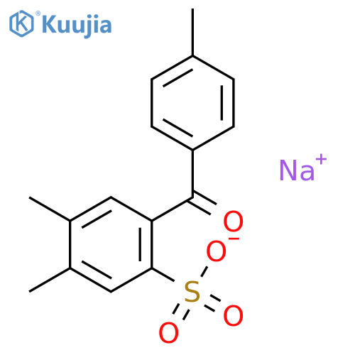 sodium 4,5-dimethyl-2-[(4-methylphenyl)carbonyl]benzenesulfonate structure