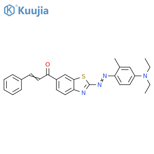 2-Propen-1-one, 1-[2-[2-[4-(diethylamino)-2-methylphenyl]diazenyl]-6-benzothiazolyl]-3-phenyl- structure