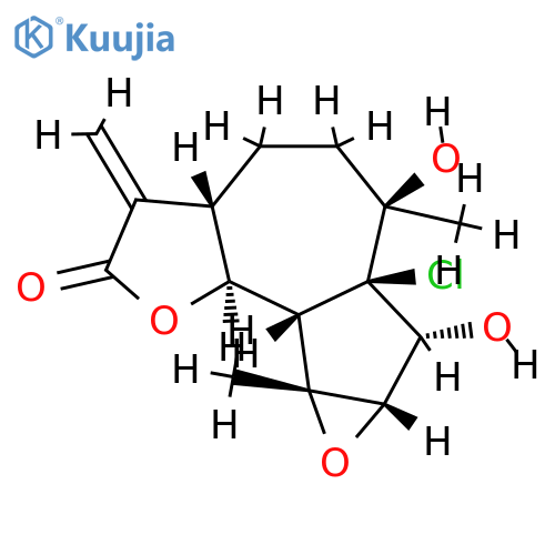 (3aS)-6aβ-Chloro-3aβ,4,5,6,6a,7,7aβ,8a,8bβ,8cα-decahydro-6β,7α-dihydroxy-6,8aβ-dimethyl-3-methyleneoxireno[2,3]azuleno[4,5-b]furan-2(3H)-one structure