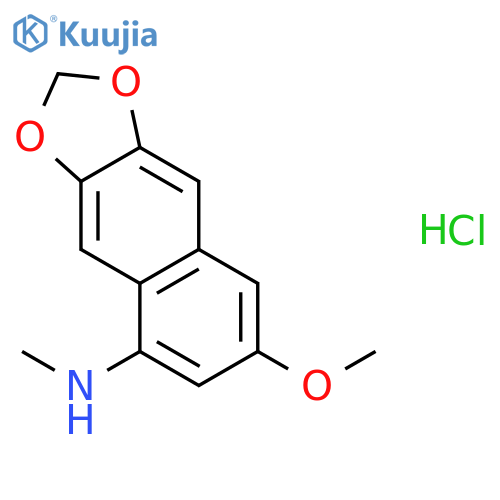 Naphtho[2,3-d]-1,3-dioxol-5-amine, 7-methoxy-N-methyl-, hydrochloride structure