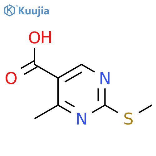 4-Methyl-2-(methylthio)pyrimidine-5-carboxylic acid structure