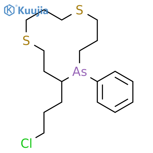 1,5-Dithia-9-arsacyclododecane, 8-(3-chloropropyl)-9-phenyl- structure