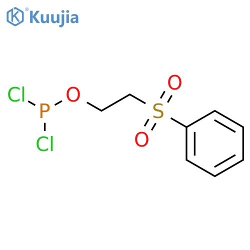 2-(Benzenesulfonyl)ethyl phosphorodichloridoite structure