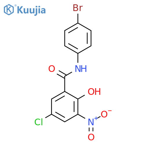 Benzamide, N-(4-bromophenyl)-5-chloro-2-hydroxy-3-nitro- structure