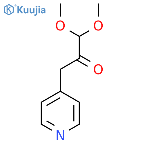 1,1-Dimethoxy-3-(pyridin-4-yl)propan-2-one structure