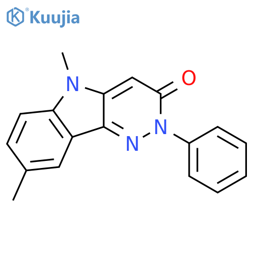 3H-Pyridazino[4,3-b]indol-3-one, 2,5-dihydro-5,8-dimethyl-2-phenyl- structure