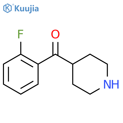 (2-Fluorophenyl)-4-piperidinyl-methanone structure