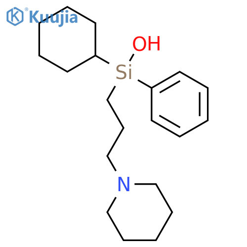 Silanol,1-cyclohexyl-1-phenyl-1-[3-(1-piperidinyl)propyl]- structure