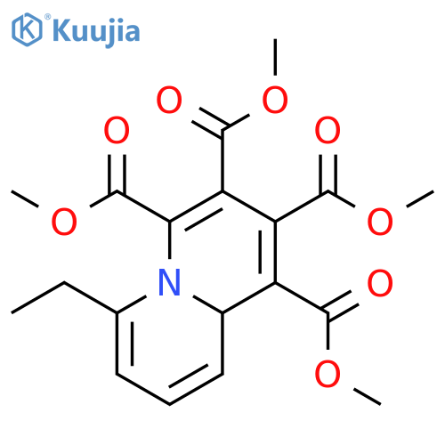 9aH-Quinolizine-1,2,3,4-tetracarboxylic acid, 6-ethyl-, tetramethyl ester structure