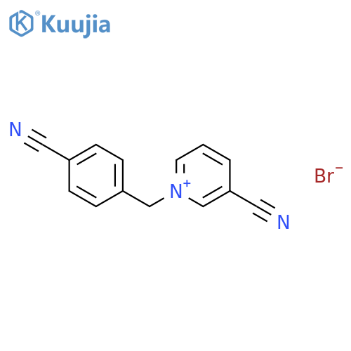 Pyridinium, 3-cyano-1-[(4-cyanophenyl)methyl]-, bromide structure