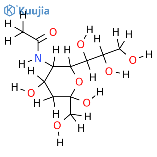 5-acetamido-3,5-dideoxy-beta-D-glycero-D-galacto-nonulopyranose structure