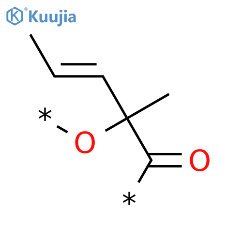 Poly[oxy[1-methyl-2-oxo-1-(1-propenyl)-1,2-ethanediyl]] structure