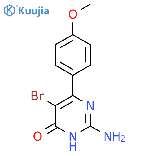 2-Amino-5-bromo-6-(4-methoxyphenyl)pyrimidin-4(3H)-one structure
