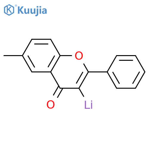 Lithium, (6-methyl-4-oxo-2-phenyl-4H-1-benzopyran-3-yl)- structure