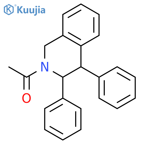 Isoquinoline, 2-acetyl-1,2,3,4-tetrahydro-3,4-diphenyl- structure
